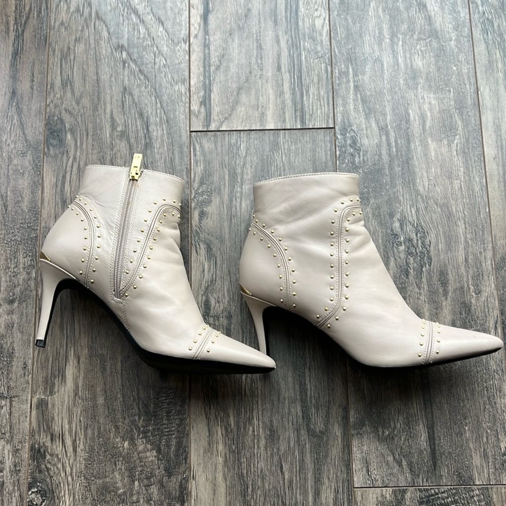 Studded Tan Ankle Boots